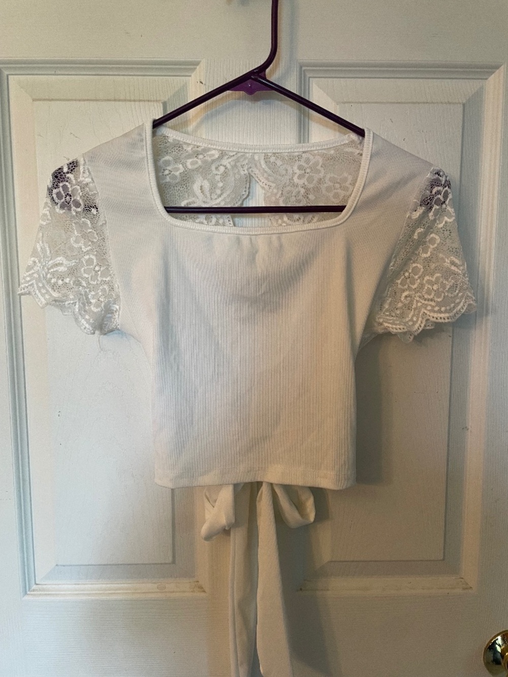 Lace Open Back Top